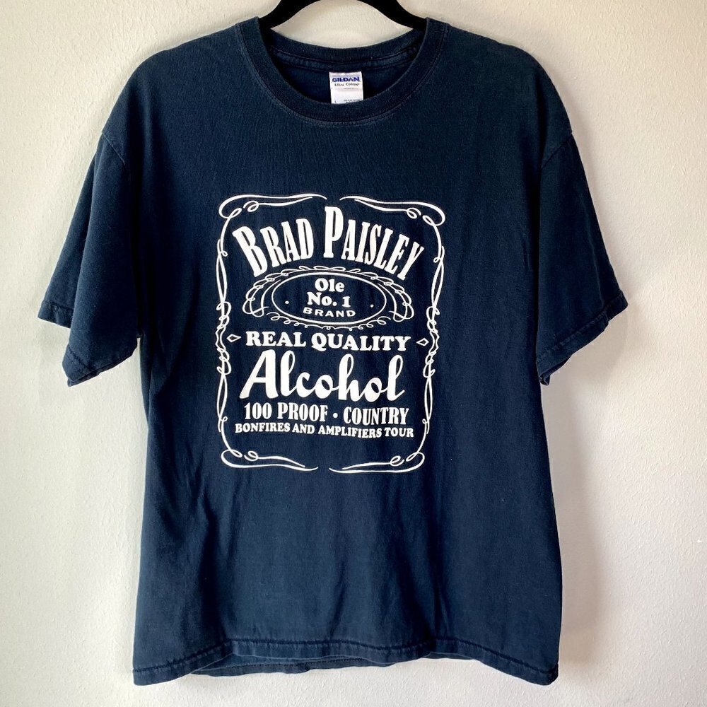 Brad Paisley Alcohol American Saturday Night Tour 2009 Band Tee L